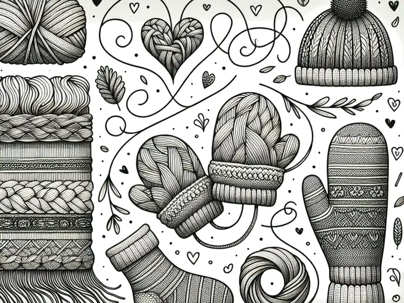 Quel cadeau offrir pour les 7 ans ans de mariage : Noces de laine ? - Illustration style line art