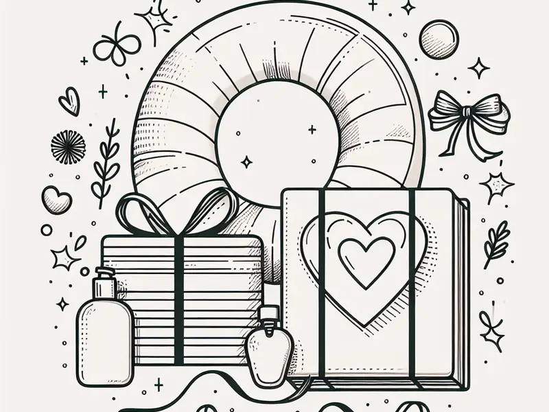 Quelle cadeau offrir à une femme enceinte - Illustration style line art
