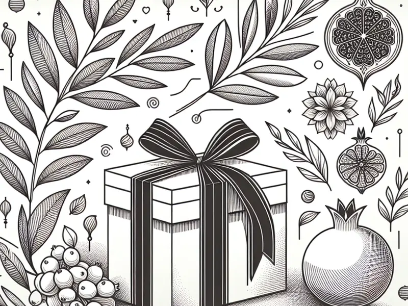 Qu'offrir pour Tou Bichvat - Illustration style line art