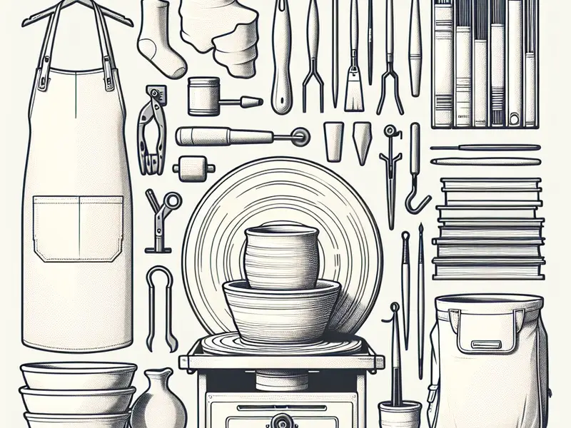 Quel cadeau pour un futur artisant en poterie - Illustration style line art