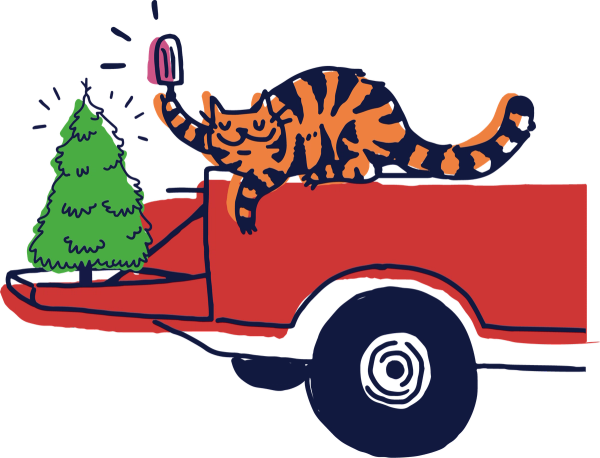 The Tree Elves truck on the road