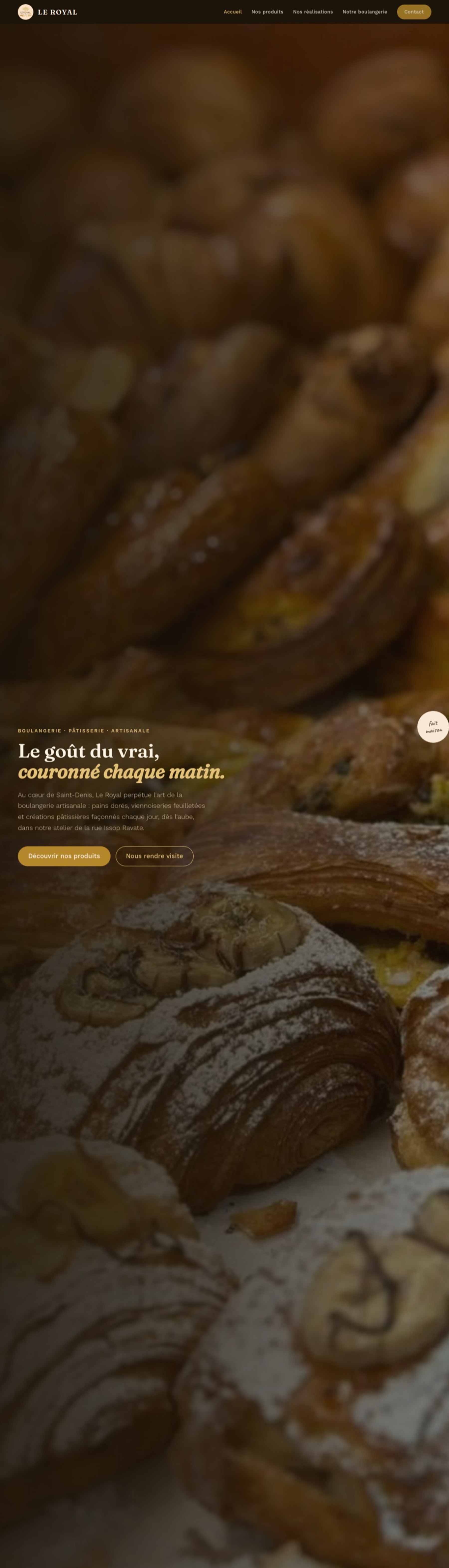 Capture pleine page du site Le Royal