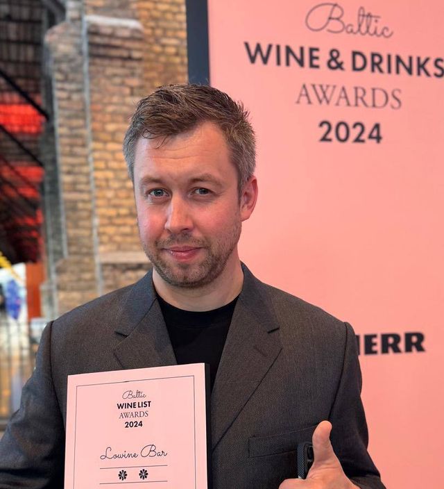 Anton Zhilin, LOWINE dibinātājs, Baltic Wine & Drinks Awards 2024 pasākumā