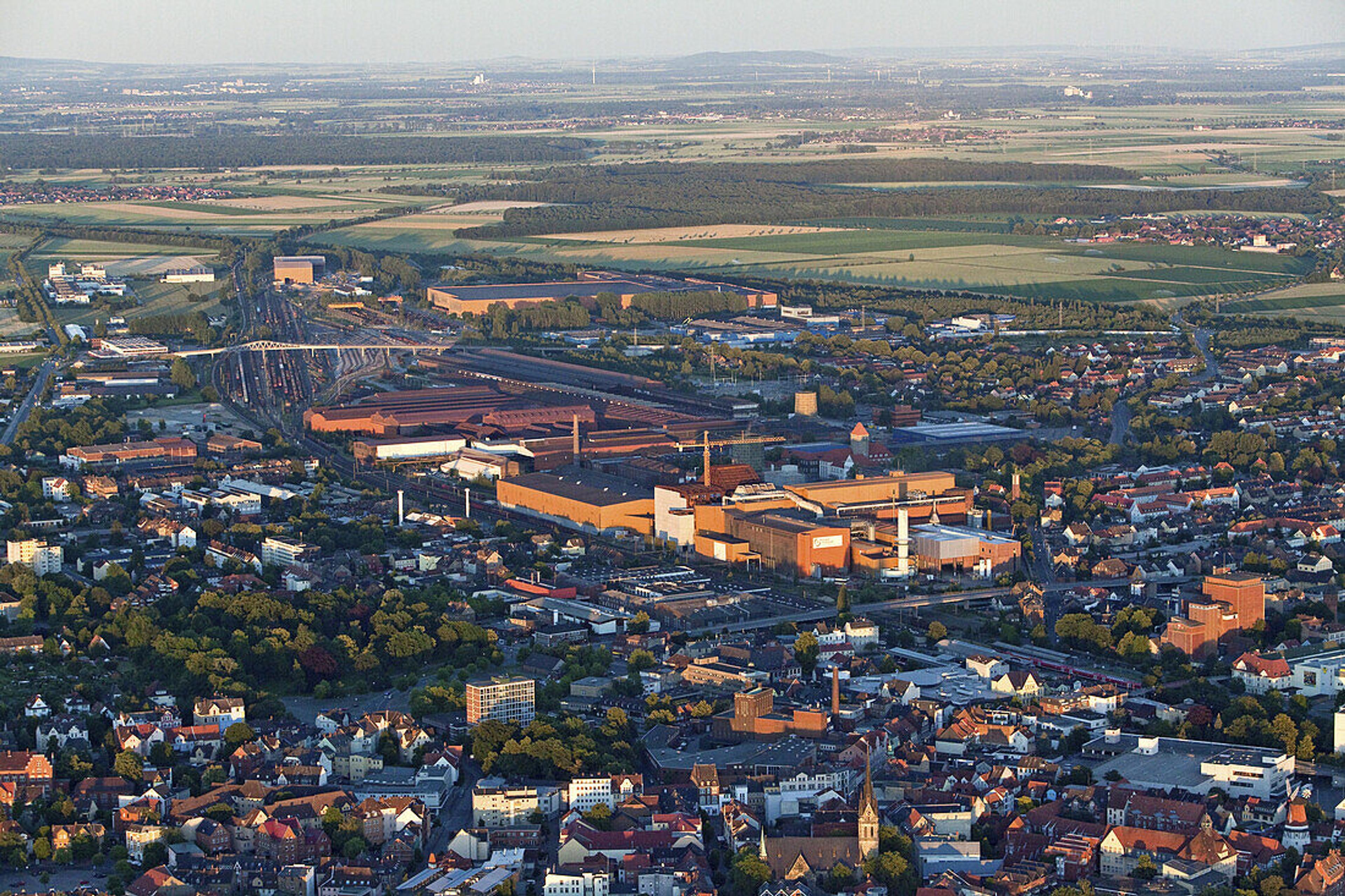 Stadt Peine Bahnhofe Bild von Oben