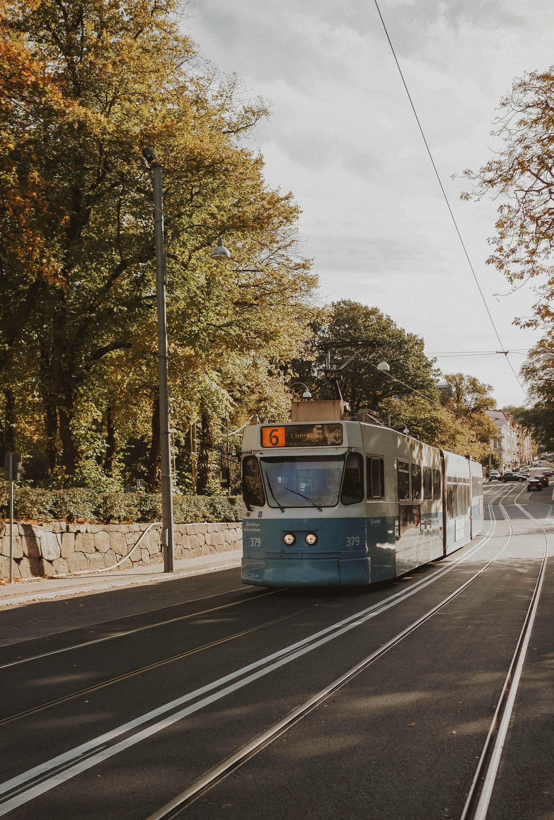 Utsikt över Stockholm från en gata på Södermalm