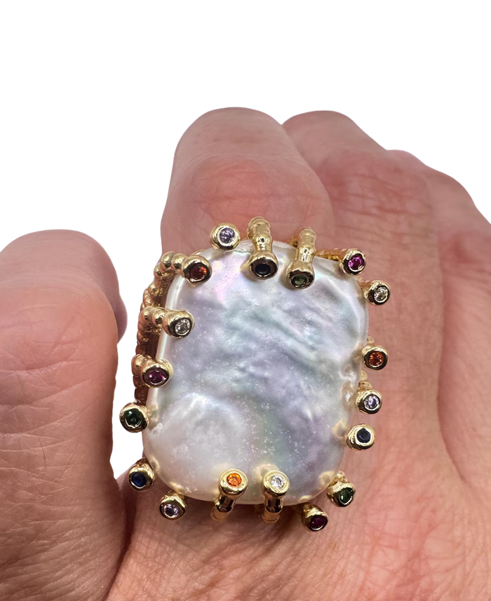 Etsy Vintage Biwa Pearl Ring
