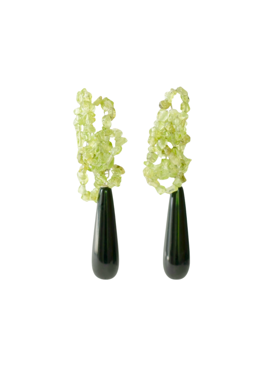 Peridot Vines Earring