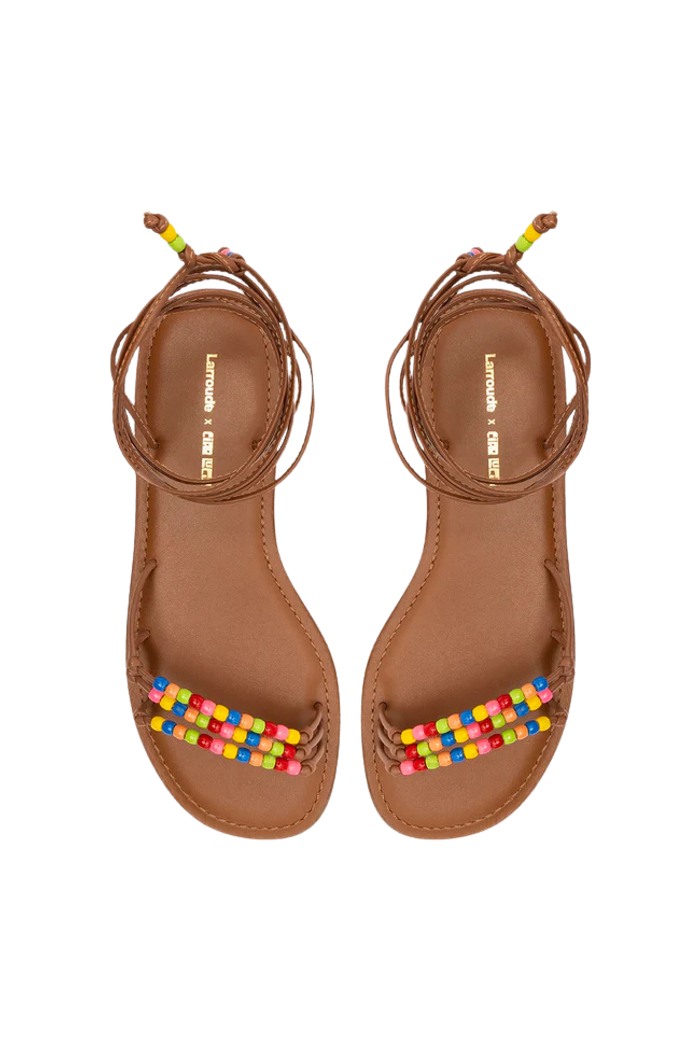 Susana Flat Sandal Caramel Leather