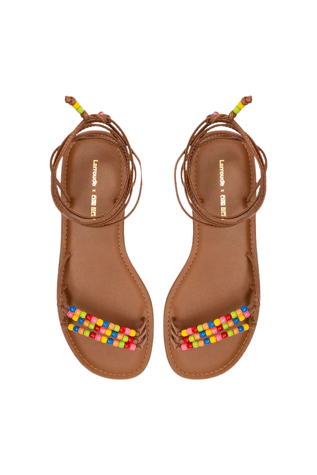Susana Flat Sandal Caramel Leather