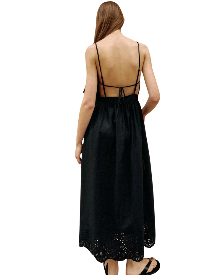 Zara Embroidered Eyelet Cotton Dress