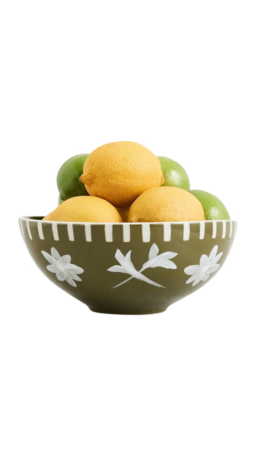 Handpainted Green Flower Bowl