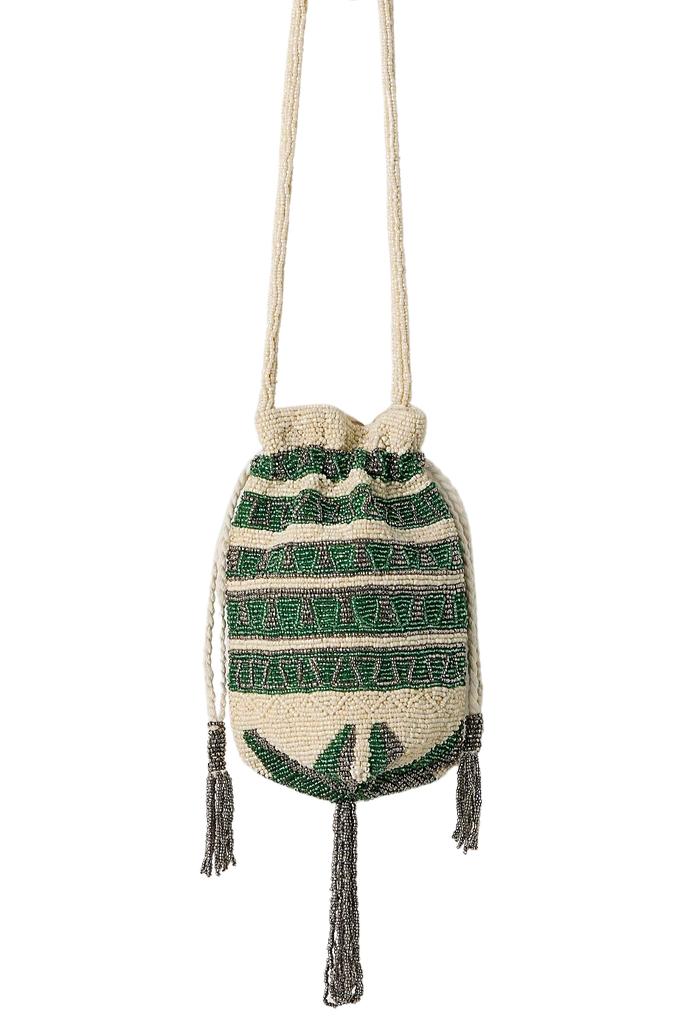 Free People Beaded Tassel Pouch