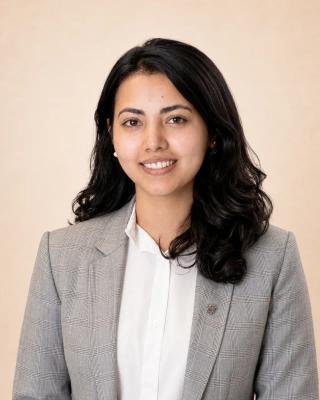 Portrait of Sudha Adhikari.