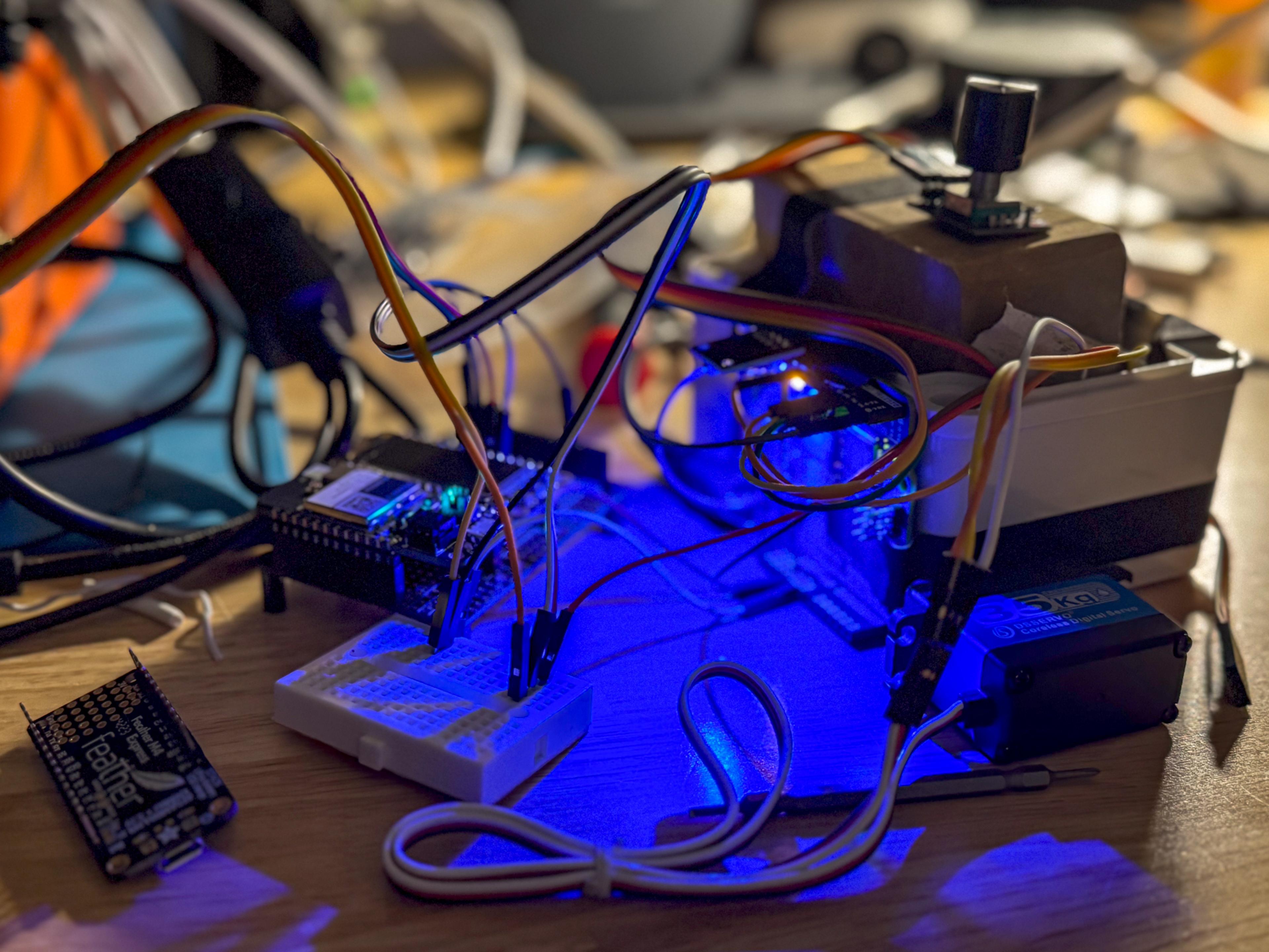 first iteration using a breadboard and rotary encoder