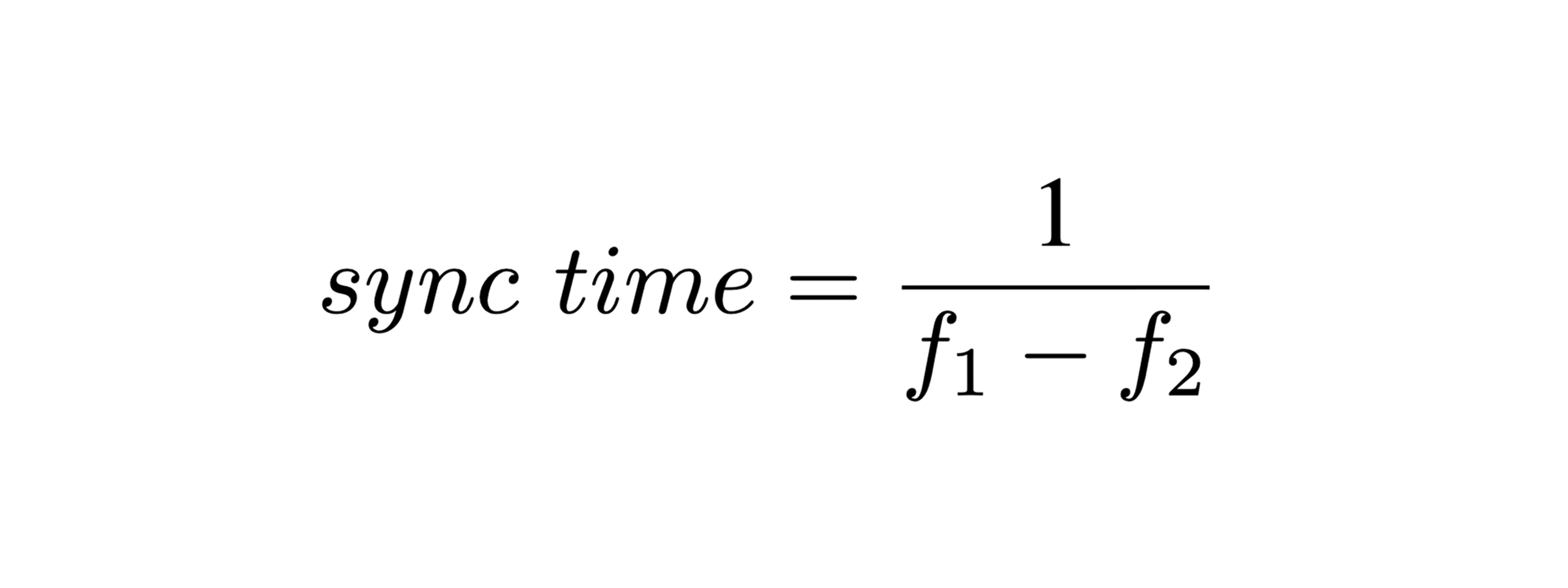 Sync time equation