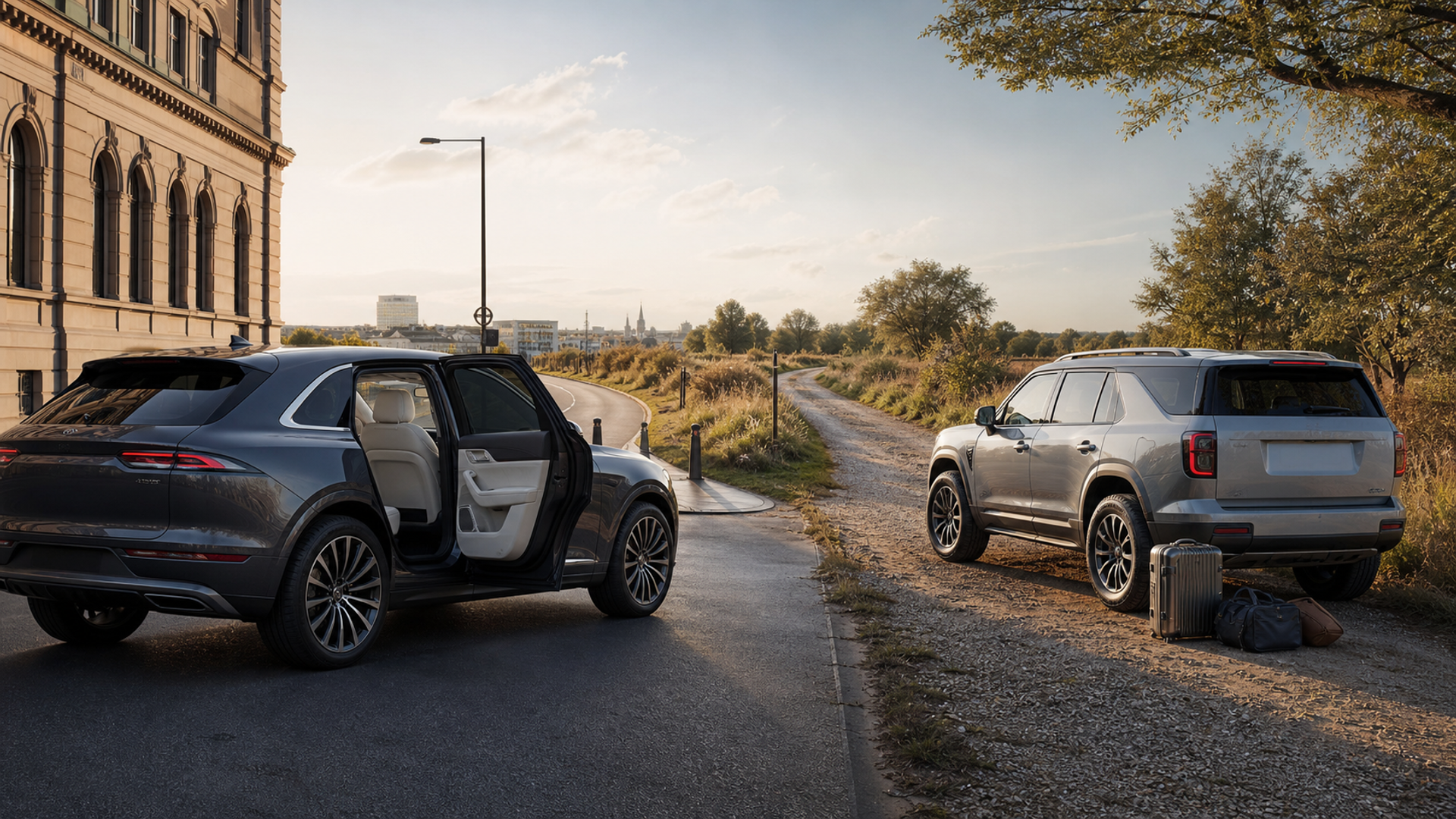 Two performance luxury SUVs compared for driver response, rear comfort and rough-road capability
