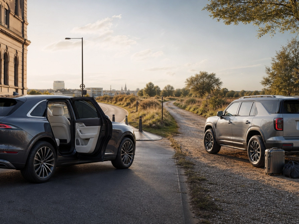 Two performance luxury SUVs compared for driver response, rear comfort and rough-road capability