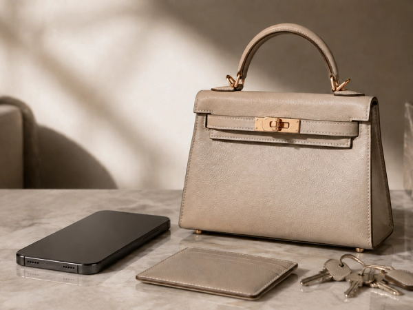 Mini structured handbag assessed for capacity, leather, provenance and ownership cost
