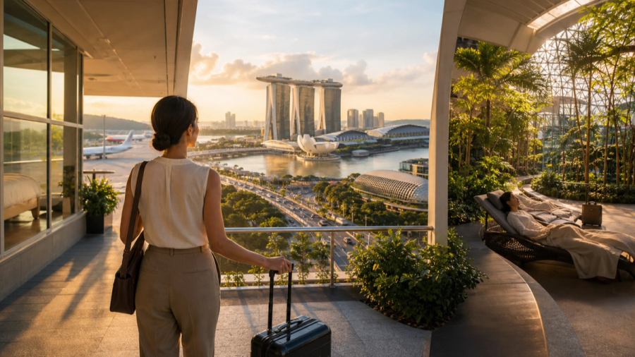 Traveller comparing a Singapore Airlines stopover offer with independent booking