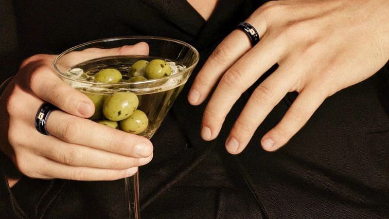 A modern and elegant luxury ring with a sleek, minimalist design.
