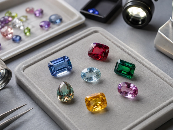 Rare gemstones assessed for identity, size, treatment and jewellery usability
