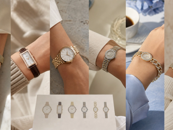 Round, rectangular and jewellery-style women’s watches compared by shape and wrist fit