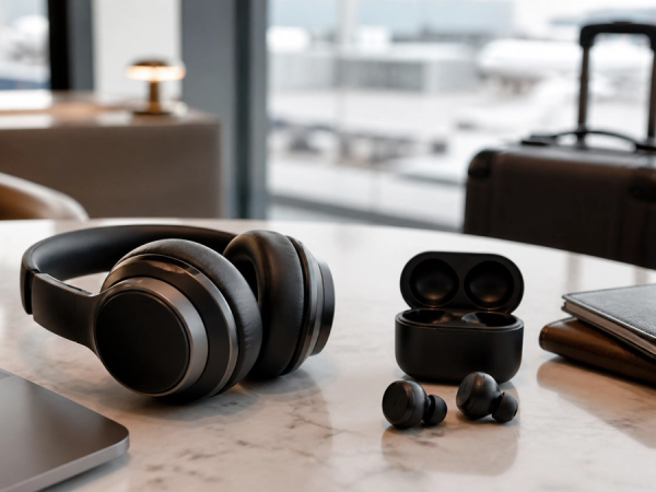 Headphones vs Earbuds shown as a practical side-by-side comparison