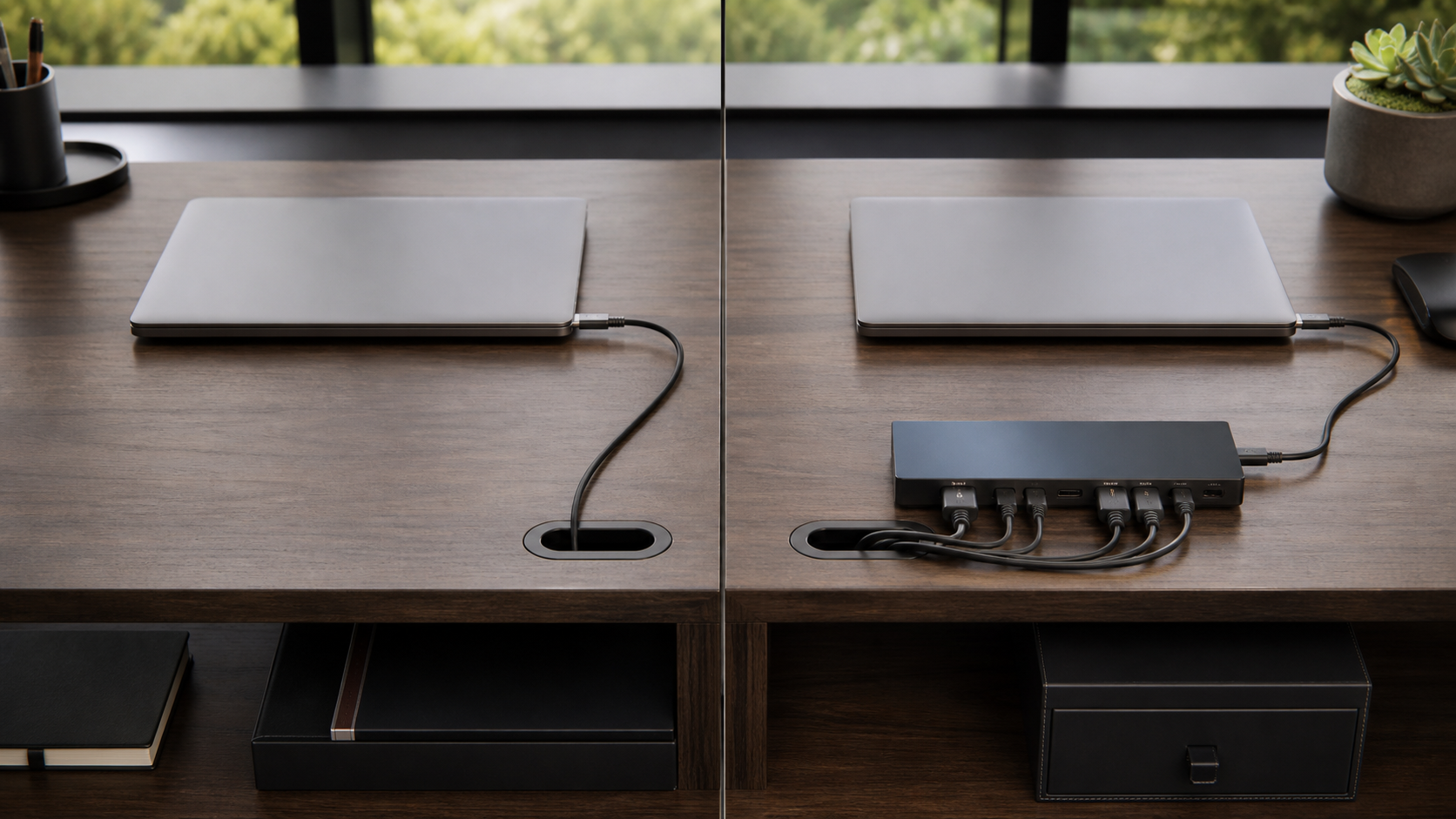 USB-C vs Thunderbolt shown in a practical side-by-side comparison