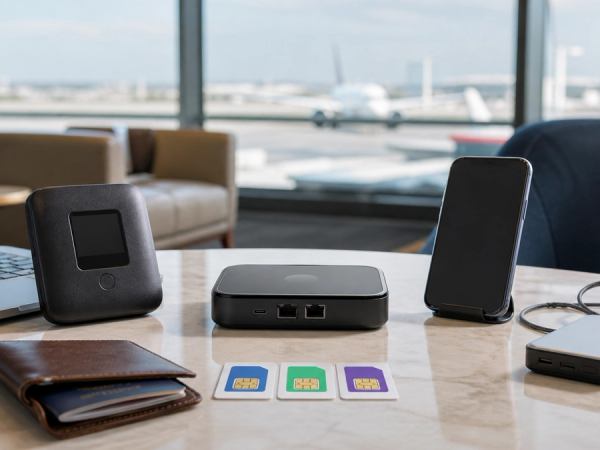 Cellular hotspot, travel router and phone tethering compared for international travel
