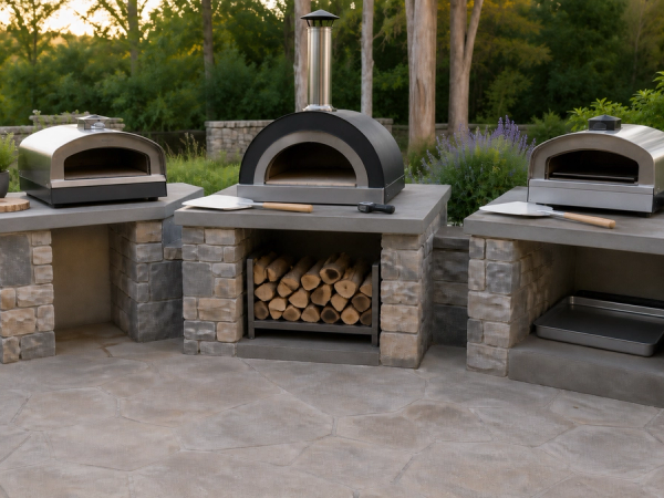 Outdoor pizza ovens compared by gas, wood and multi-fuel setup