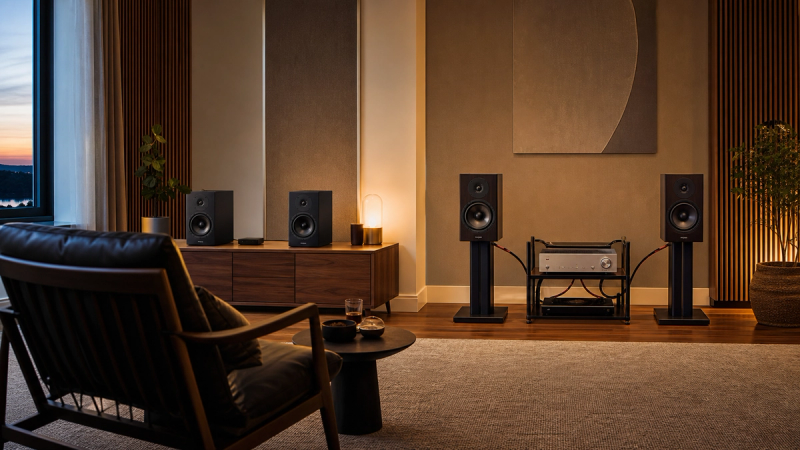 Active vs Passive Speakers shown in a practical side-by-side comparison