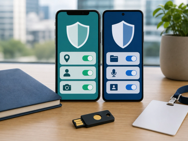 Two smartphones compared through an executive mobile privacy threat model