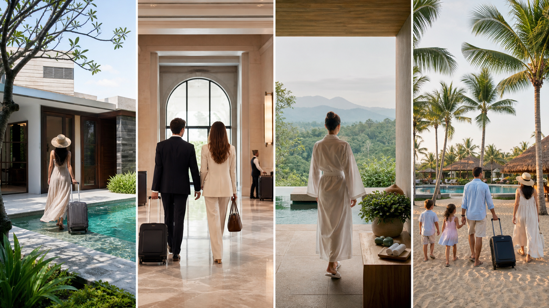 Contrasting luxury hotel experiences for city, resort, wellness and private stays