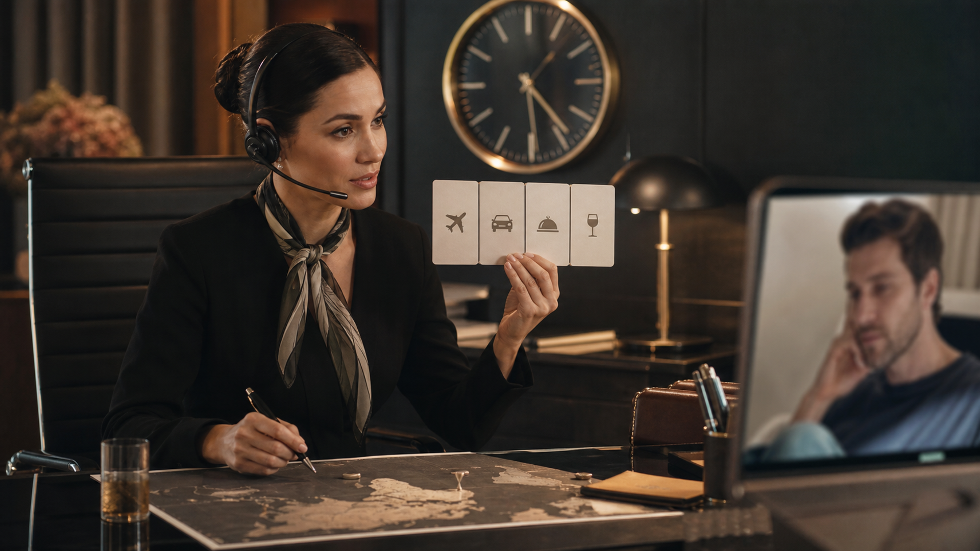 Human concierge coordinating linked travel arrangements after a disruption