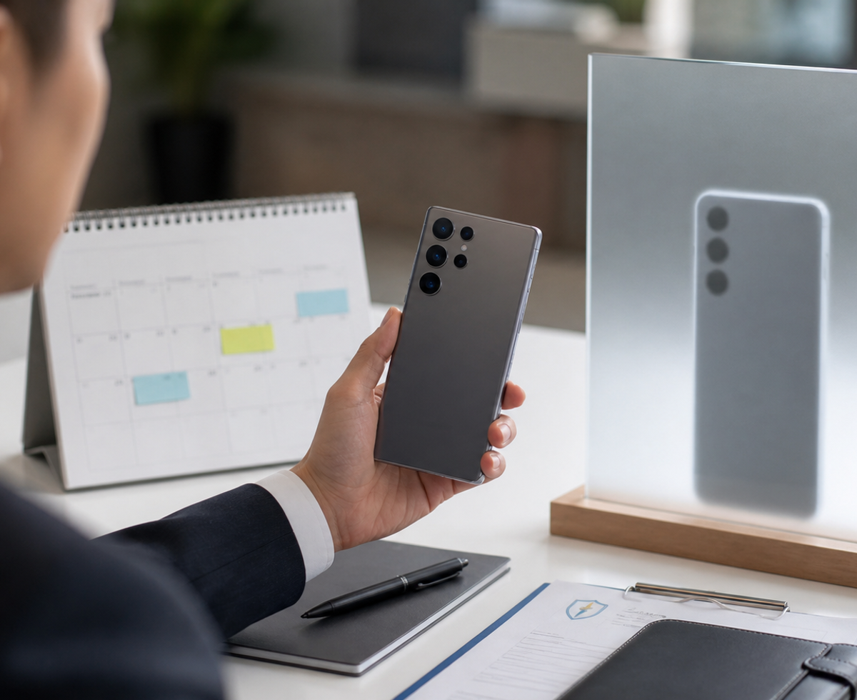 Premium smartphone buyer comparing a confirmed launch calendar with current-phone and unreleased-device options