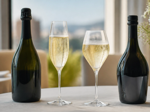 Champagne vs Prosecco shown as a practical side-by-side comparison