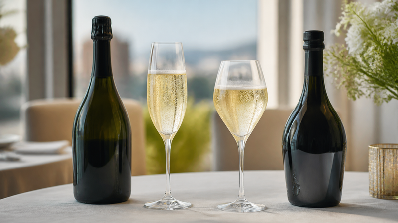 Champagne vs Prosecco shown as a practical side-by-side comparison