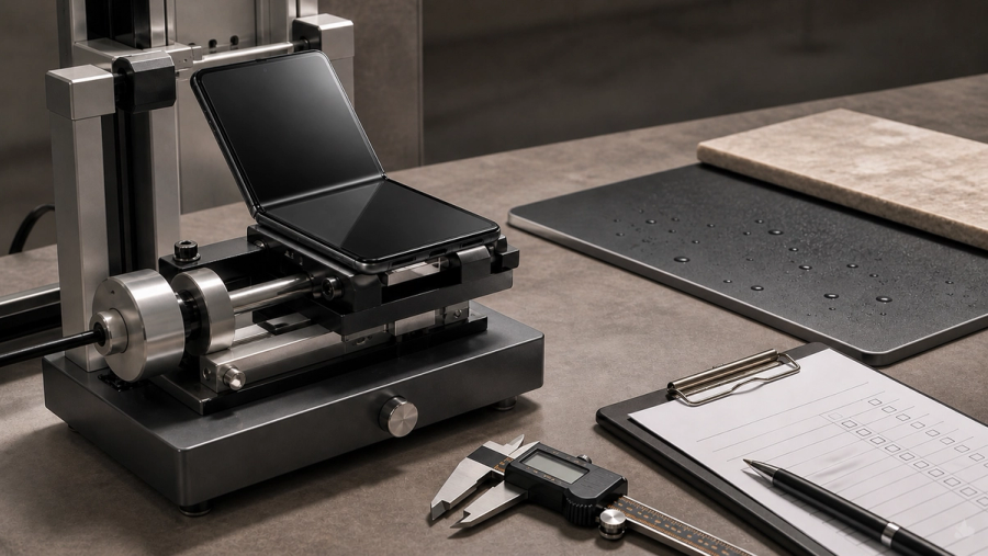 Editorial decision scene for Foldable Phone Durability: How to Judge VERTU AlphaFold, illustrating the product category without depicting an exact VERTU configuration