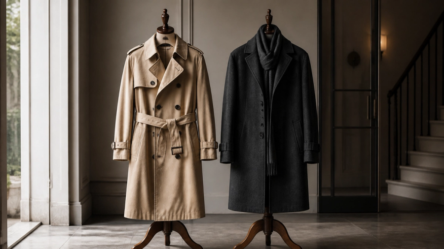 Trench Coat vs Overcoat shown in a practical side-by-side comparison