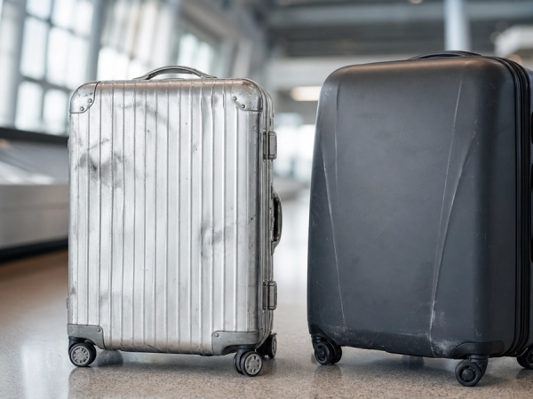 Aluminium vs Polycarbonate Luggage shown as a practical side-by-side comparison