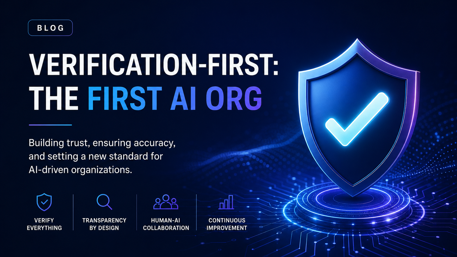 VERTU blog cover — verification-first-ai-native-organization