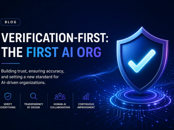 VERTU blog cover — verification-first-ai-native-organization