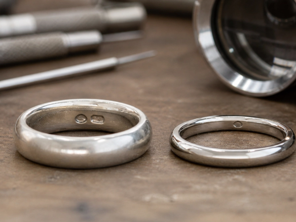 Sterling Silver vs White Gold shown in a practical side-by-side comparison