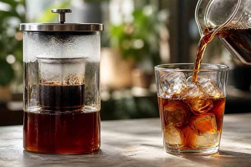 Cold Brew vs Iced Coffee shown in a practical side-by-side comparison