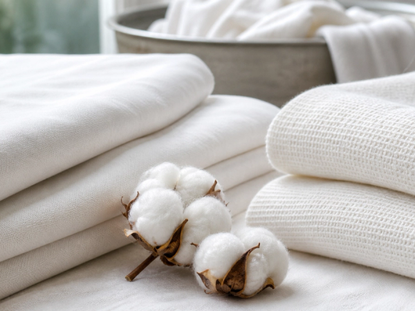Egyptian Cotton vs Supima Cotton shown as a practical side-by-side comparison