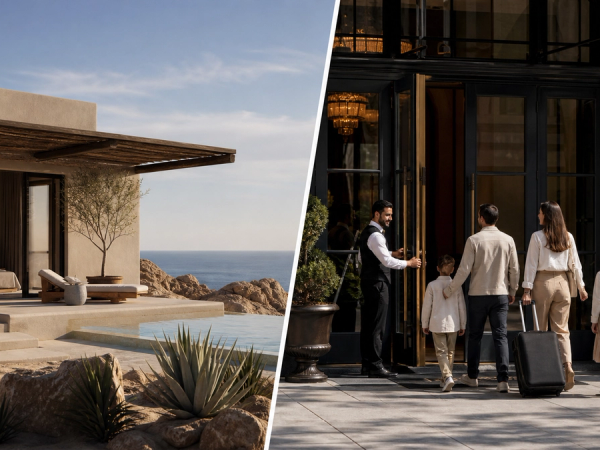 Secluded minimalist resort and full-service luxury hotel experiences compared