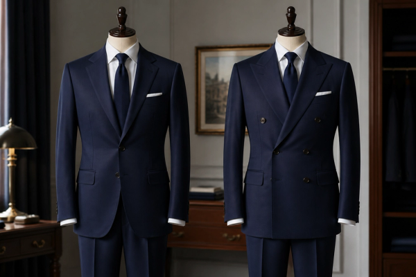 Double-Breasted vs Single-Breasted Suit shown as a practical comparison