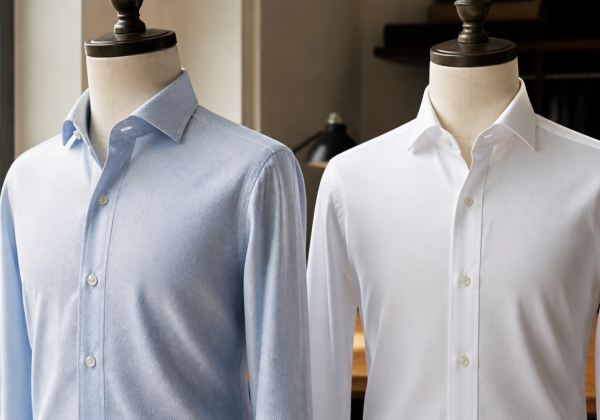 Twill vs Poplin Shirt shown in a practical side-by-side comparison