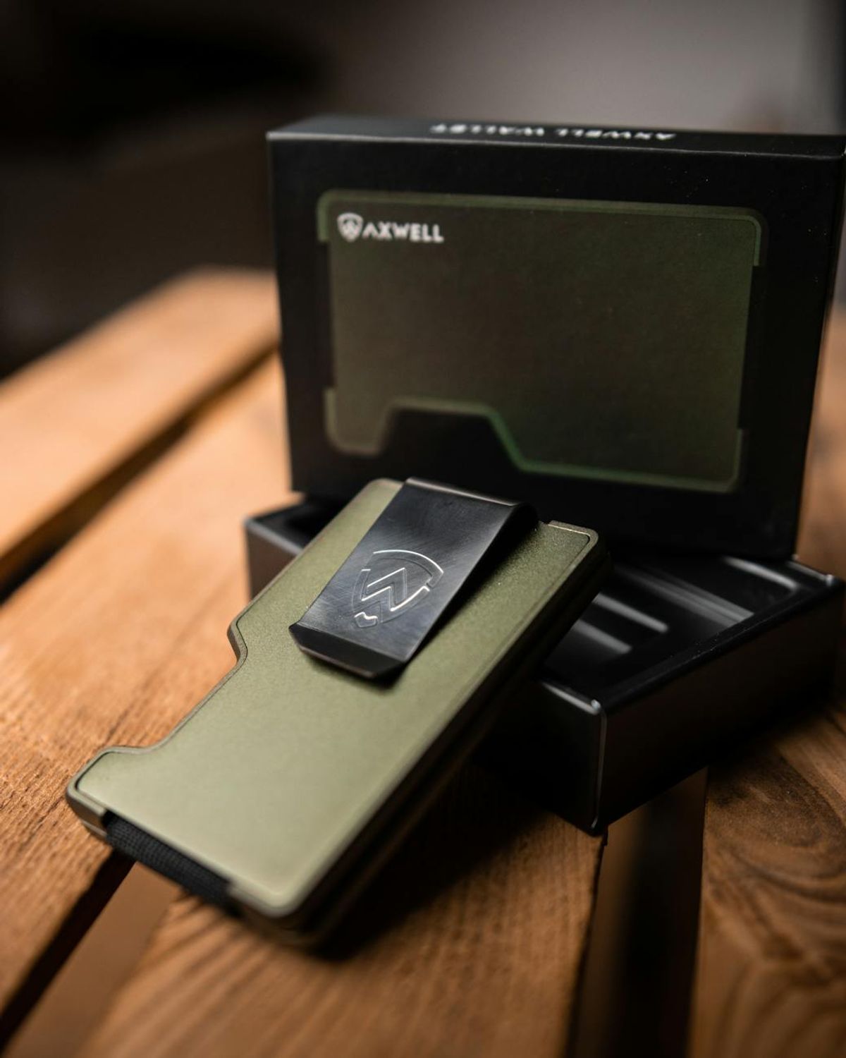 Stylish minimalist metal wallet with RFID protection, ideal for modern everyday carry.