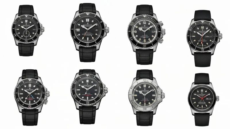 A luxury watch with a black ceramic case, highlighting its modern design.